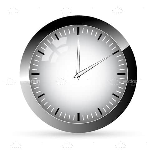Silver Classic Analogue Clock